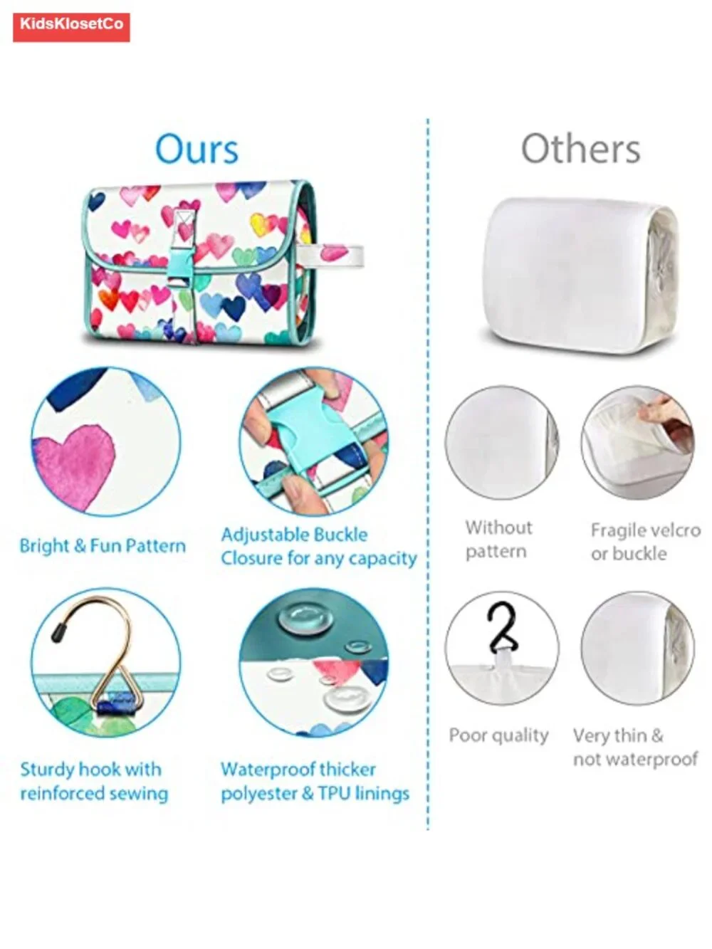 Hanging Travel Makeup Organizer Toiletry Bag, 4 Compartments, Transparent, PU